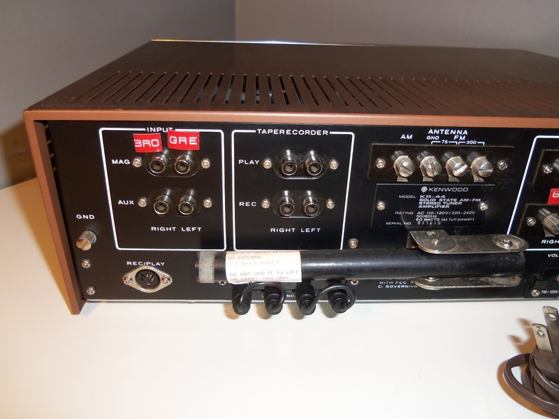 VTG Kenwood Model KR-44 Stereo Amplifier Receiver Wood Grain AM FM Phono Aux gallery