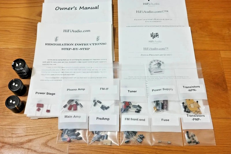 Marantz 2215 receiver rebuild restoration recap service kit repair capacitor gallery