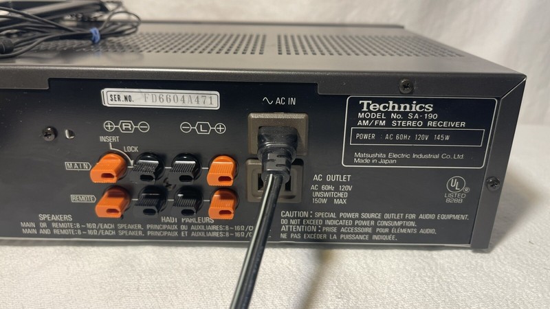 Vintage Technics SA-190 Quatz Synthesizer AM/FM Stereo Receiver~Tested~ gallery
