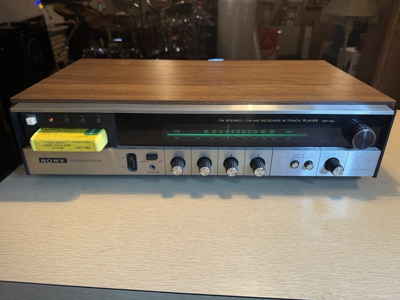 VINTAGE SONY HST-118A AM-FM 8-TRACK STEREO RECEIVER VERY RARE FRESH SERVICE🔥🎶 gallery