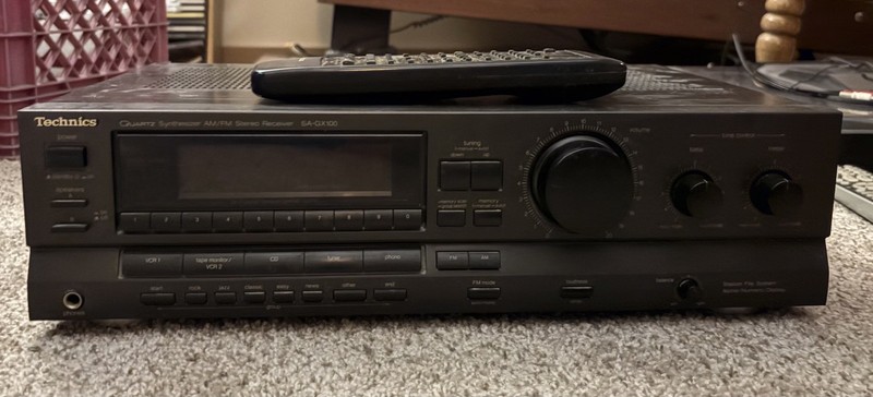 Vintage Technics SA GX100 Stereo Receiver Remote, Original User Manual WORKS!