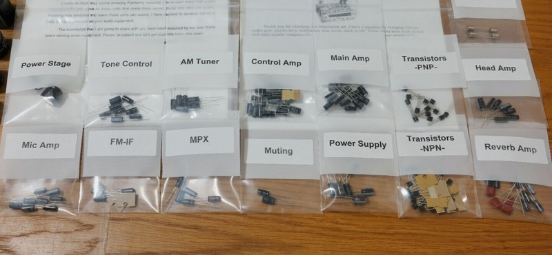 Pioneer SX-9000 rebuild restoration recap upgrade kit repair filter capacitor