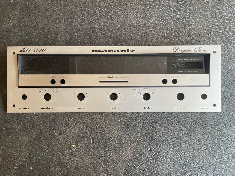 MARANTZ 2216 STEREO RECEIVER FRONT PANEL FACE PLATE