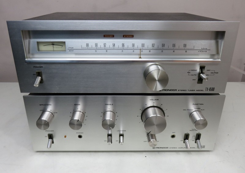 PIONEER 2PC SA-6500 INTEGRATED AMP + TX-6500 TUNER RECAPPED PRO SERVICED + LED's gallery