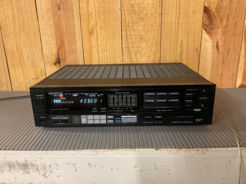 Vintage 1988 Kenwood KR-V45 AM/FM 2 Channel Stereo Receiver 5 Band EQ – Working