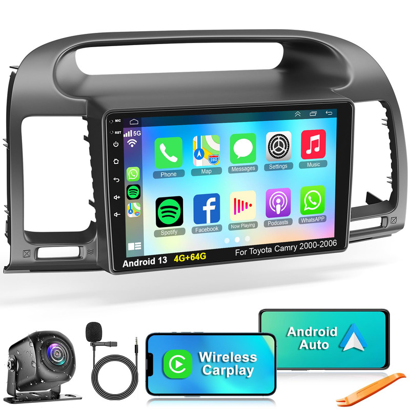 Wowivid 4G64Gb Car Radio For Toyota Camry 2000-2006 Not Fit Jbl Wireless