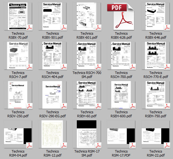 Technics Service Manuals Audio Hifi Repair Technical Schematics 700+ Files DVD gallery