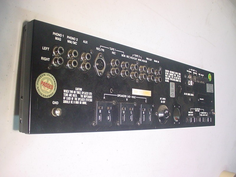 PIONEER SX-828 RECEIVER I/O BACK PLANE PANEL FOR PARTS REPAIR PROJECTS *** gallery
