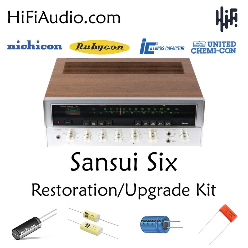 Sansui six 6 rebuild restoration Capacitor Kit fix repair