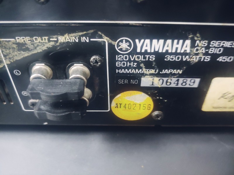 YAMAHA CA-810 PRE AMP MAIN IN JUMPERS PAIR