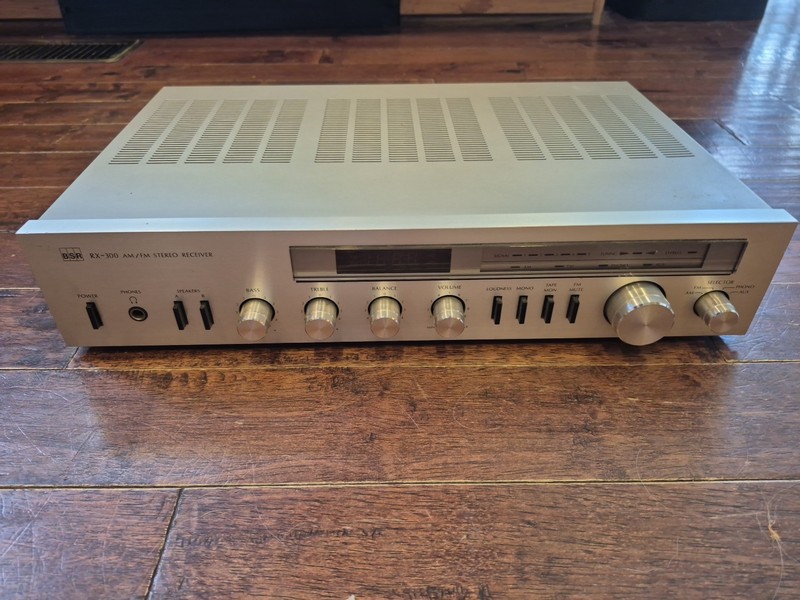 BSR RX-300 FM/AM Stereo Receiver With Antenna Tested Working Rare Radio Vintage