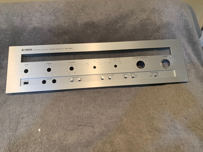 Yamaha CR-620 Stereo Receiver Parting Out Faceplate + Glass and Switch Covers #3