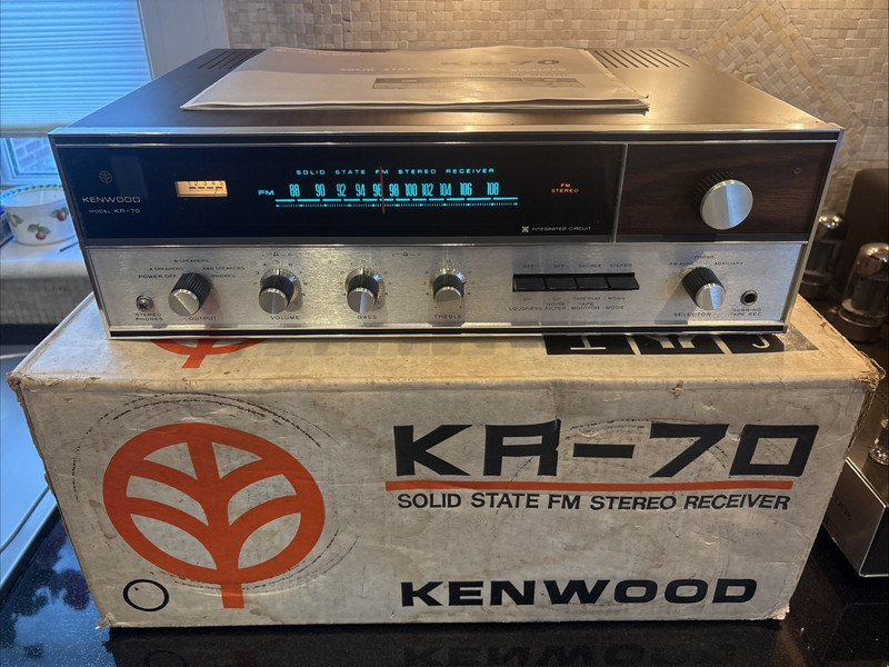 Kenwood KR-70 FM Stereo Receiver Open Box 18 WPC Perfect Working Condition