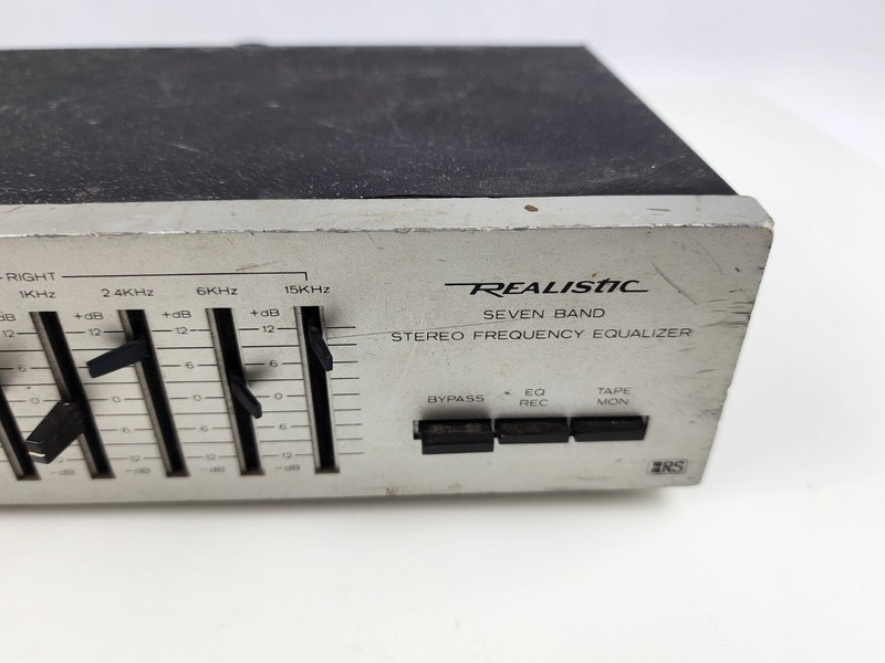 Vintage Realistic 31-1989 Seven 7 Band Graphic Equalizer EQ Untested powers on gallery