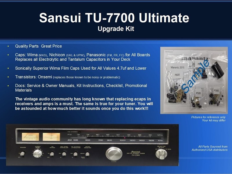 Sansui TU-7700 Tuner Ultimate Restoration Kit – Wima, OnSemi, Nichicon