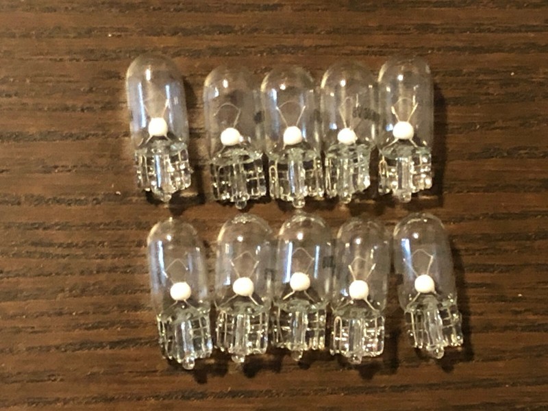 10 New Warm White 8V Wedge Lamp Light Bulbs for Pioneer Project/One Receivers