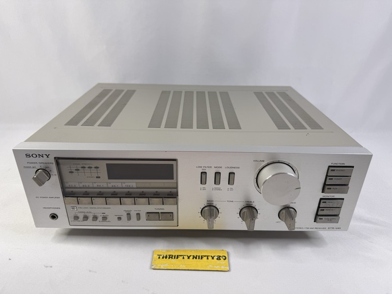 Vintage 1981 SONY Stereo Receiver STR-V45 Am Fm Aux Phono 40w Clean 👍