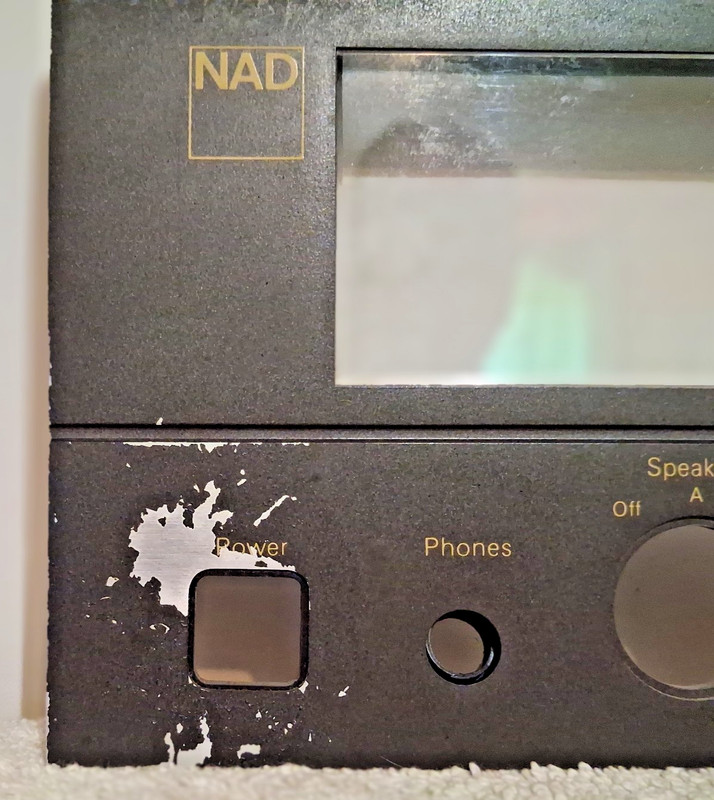 NAD 7020 Stereo Receiver Faceplate With Scuffs Around The Power Button gallery