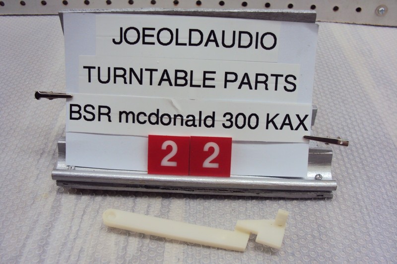 BSR McDonald Turntable Model 300 KAX Stop, Play Cycle Knob White Mounting Shaft