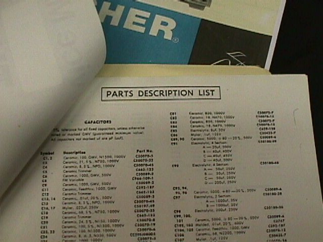 Fisher 500-B 500B Vacuum Tube Receiver Restoration Kit gallery