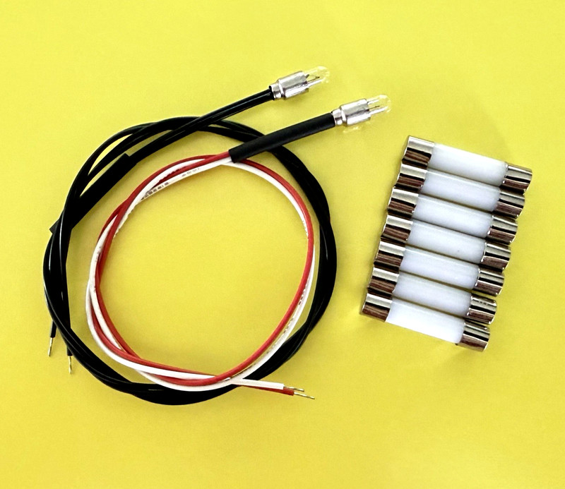 Marantz 2216B 2218 2226B FROSTED LED Cool Blue Fuse Style, Light Replacement Kit