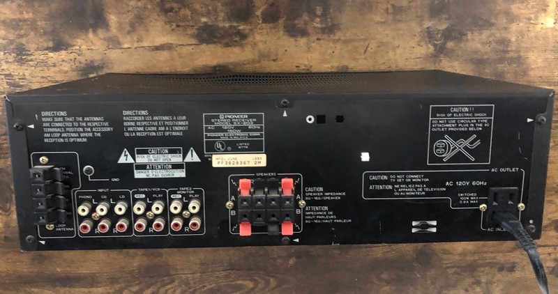 Vintage Pioneer SX-203 Stereo Receiver * AC cord * * Works No Remote gallery