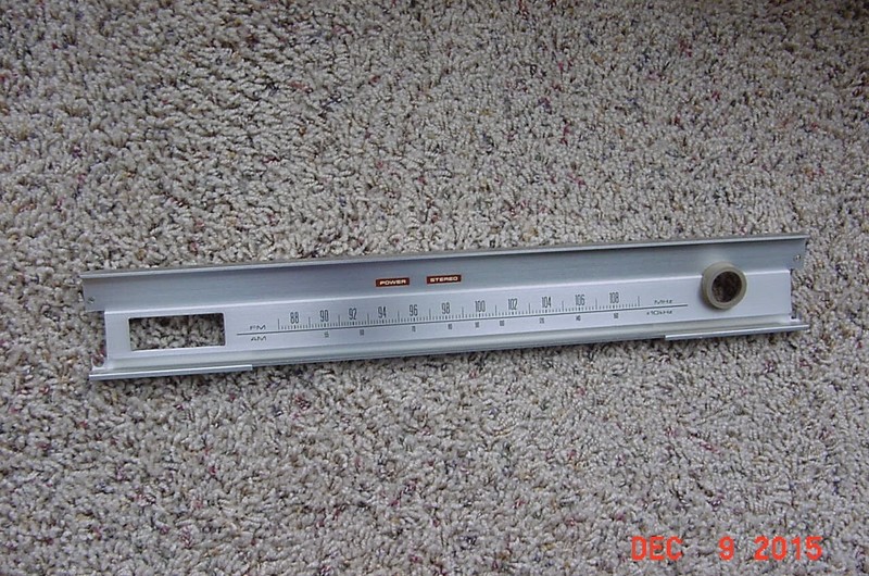 PIONEER SX-550 DIAL SCALE IN GREAT CONDITION.