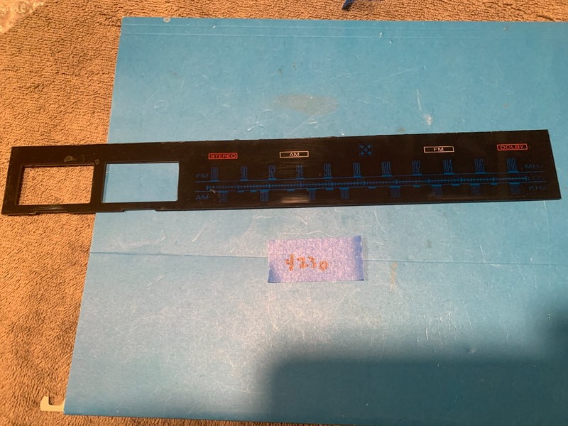 Marantz 4230 Quad Receiver – Parting Out – Blue Plastic Tuning Dial Screen