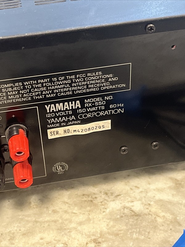 Vintage Yamaha RX-550 Tested Working No Remote & Missing Balance Knob gallery