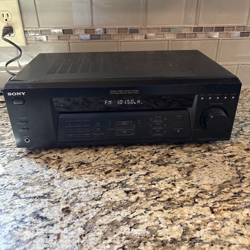 Sony STR-DE185 FM/AM AV Receiver-Stuck In Protect Mode-Face Is Seperated At Top gallery