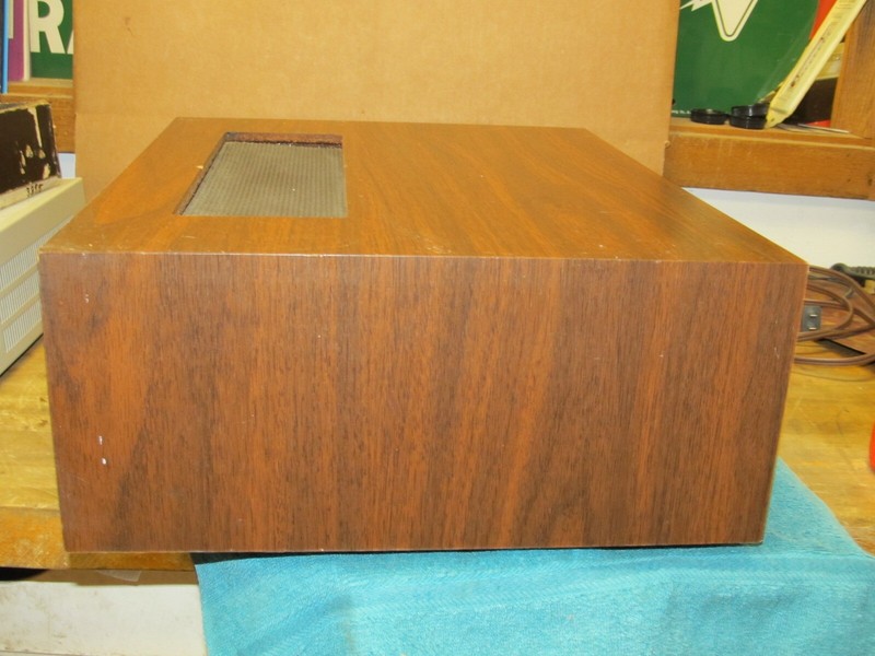 Vintage Unknown Stereo Tuner, Amplifier, Receiver Wood Case Cabinet #2 gallery