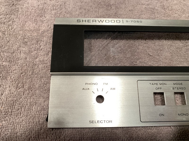 Sherwood S-7050 Stereo Receiver Parting Out Faceplate (Glass Broken) gallery
