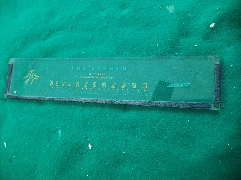 Vintage Fisher 400 FM Stereo Tube Receiver DIAL GLASS PLATE