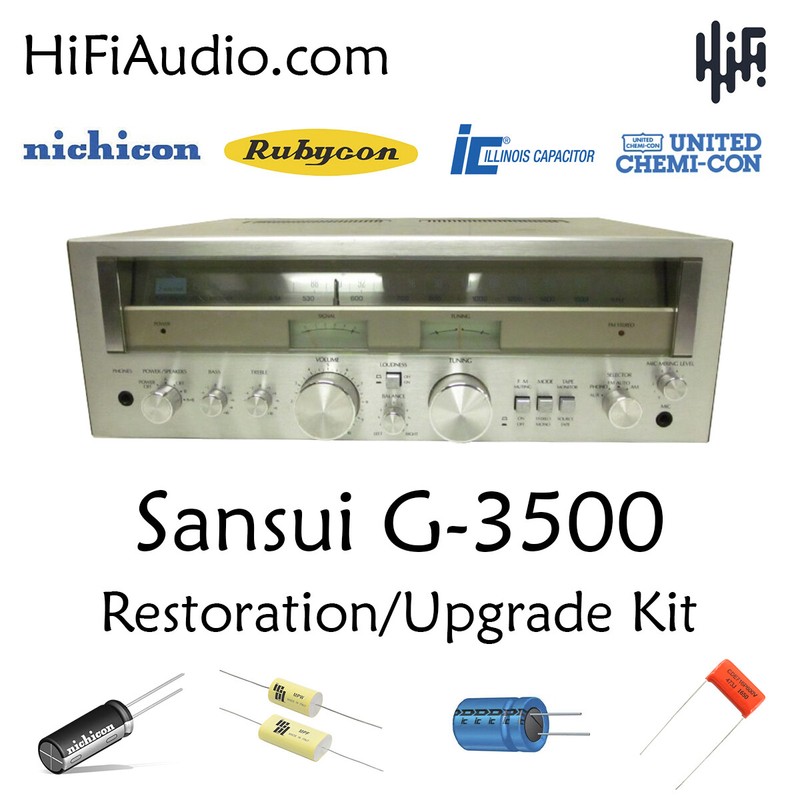 Sansui G3500 rebuild restoration recap service kit fix repair capacitor