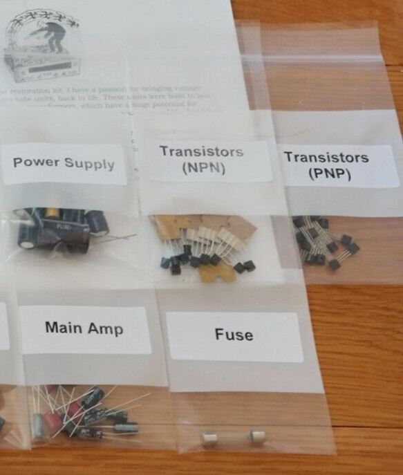 Pioneer SX-737 Power Supply & Protection rebuild recap service capacitor kit