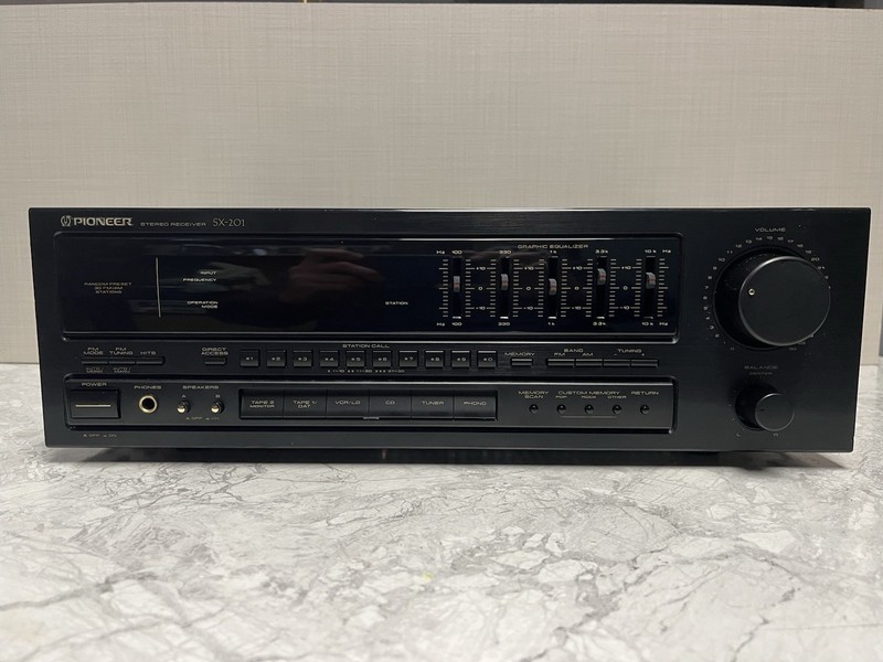 Pioneer SX-201 Vintage Stereo Receiver 5 Band Graphic EQ