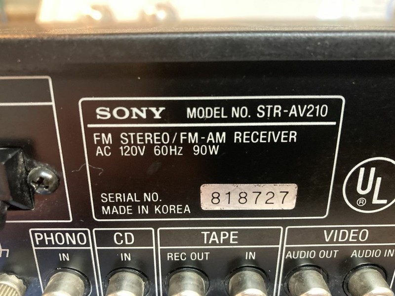 Sony STR-AV210 AM/FM Stereo Receiver 40Wx2 Clean, Tested, w Presets !! *NICE* gallery