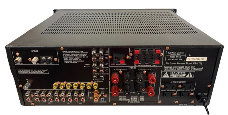 Vintage Carver HR-875 Stereo High-End Receiver AM/FM Home Audio Dolby Surround