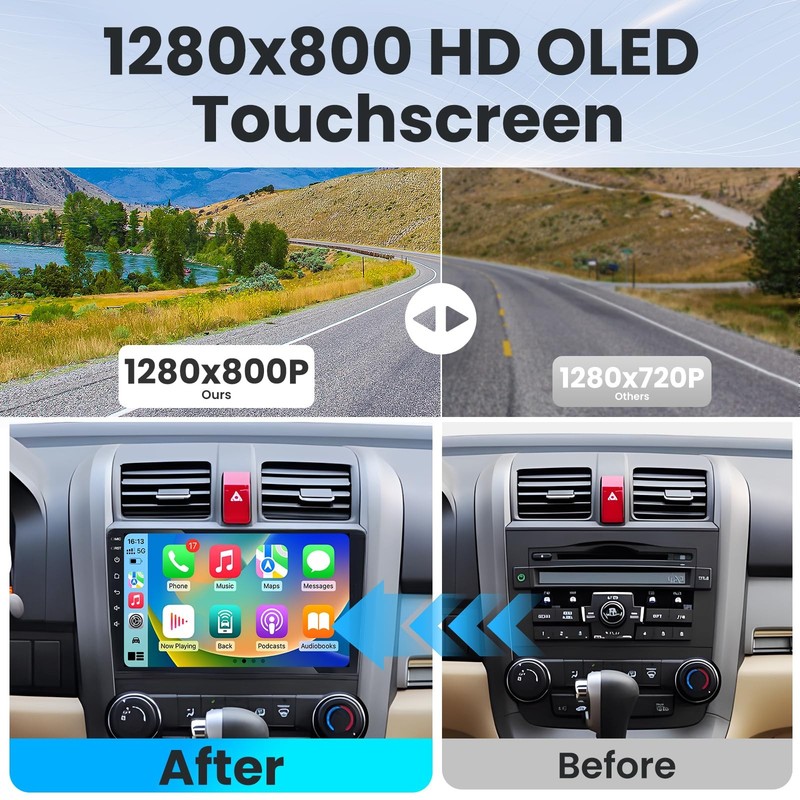 Jufodrca Car Radio Stereo For Honda Crv 2007-2011 4 Core 64G Hd Touch Screen gallery