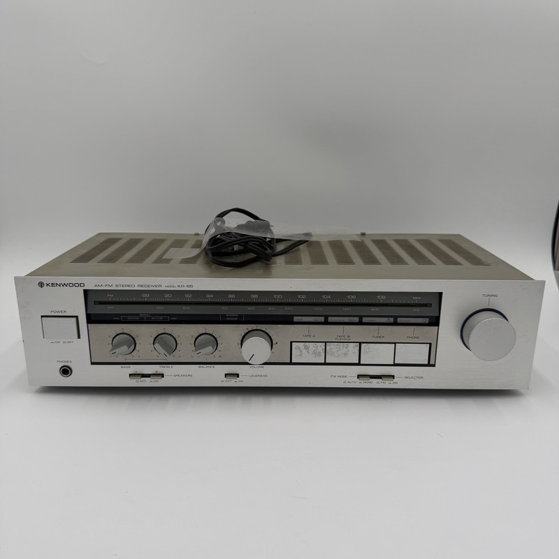 KENWOOD KR-65 AM-FM Stereo Receiver Tuner Amplifier Tested Works Vintage