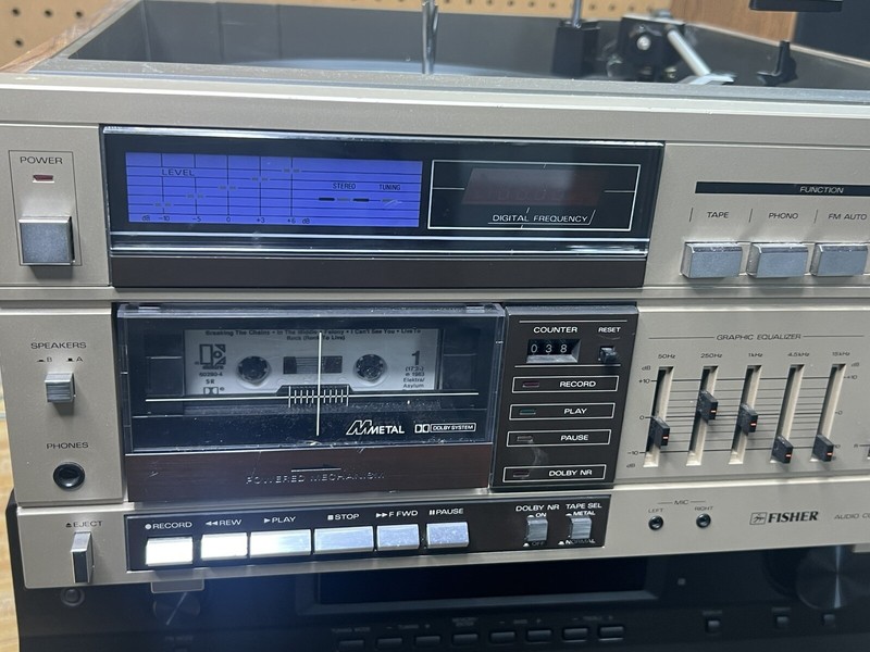 Rare Vintage Fisher MC-730 Audio Component System Record Tape Radio For Parts gallery