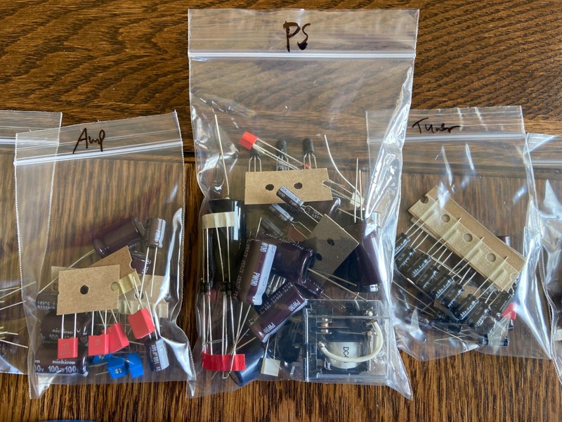 Pioneer SX-1280 COMPLETE Rebuild Kit Recap Set with Transistors Relays Main Caps gallery