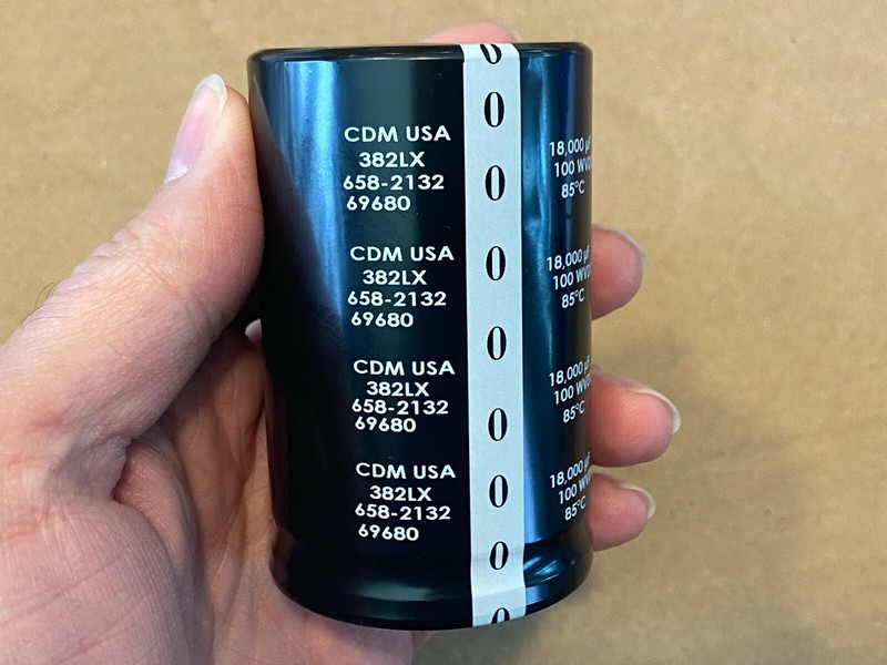 2 New 18000 uf 100v CDE Main Filter Capacitors fr Kenwood KR-9400 EXACT FIT 50mm gallery