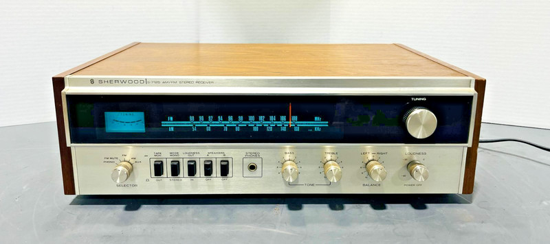 Sherwood S-7125 AM/FM Stereo Receiver 120V *Cut Power Cord* Power Tested
