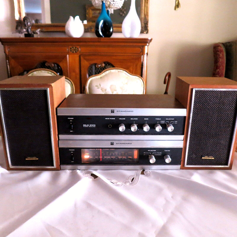 SR-157 SURadio Shack Standard Radio Tuner/Pre-Amp/Speakers Bundle 4pcs Japan!