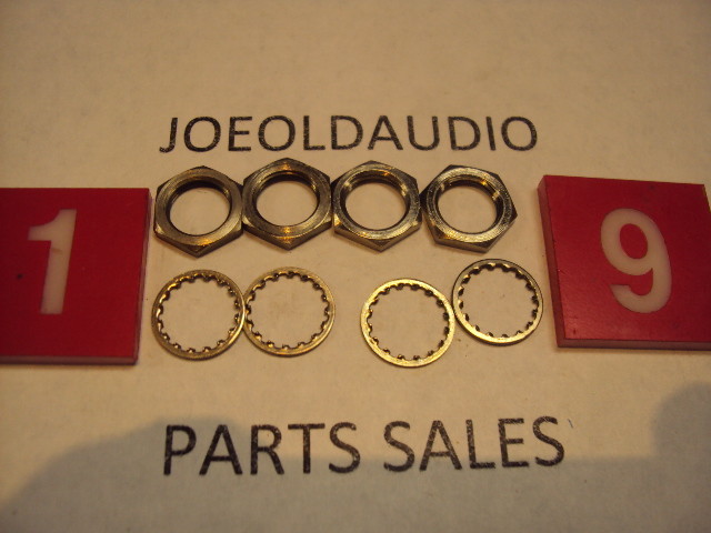 Dynaco PAS-3X/2X Original Potentiometer Nuts & Washers 4 Pcs. Parting Out PAS 3X