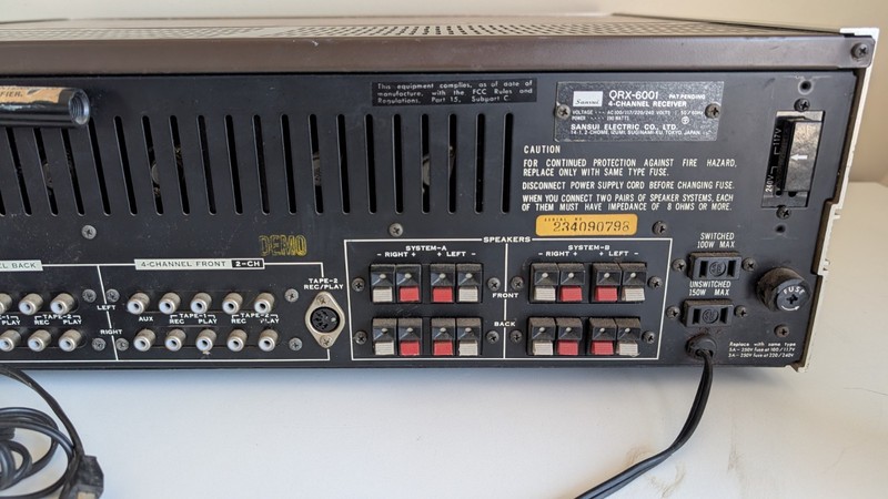 Sansui QRX-6001 4-CHANNEL Stereo Receiver - Tested - For Parts Or Repair - READ gallery