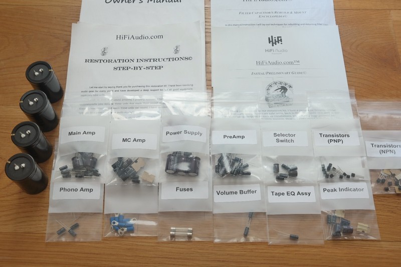Marantz 1300DC rebuild restoration recap service kit fix repair capacitor gallery