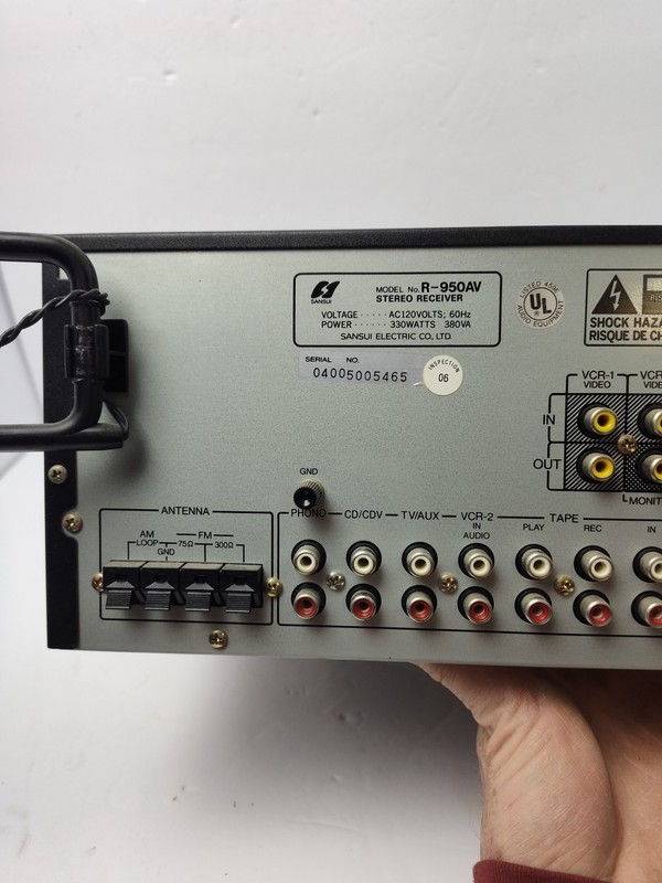 Vintage 90s Sansui R-950AV AM/FM Stereo Receiver POWERS ON-FUNCTIONS UNTESTED gallery