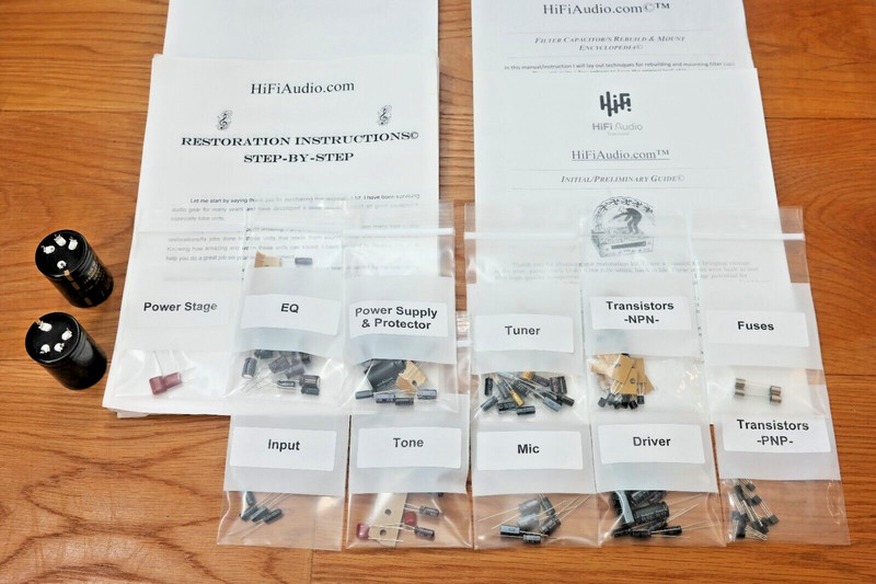 Sansui G5000 rebuild restoration recap service kit fix repair capacitor gallery